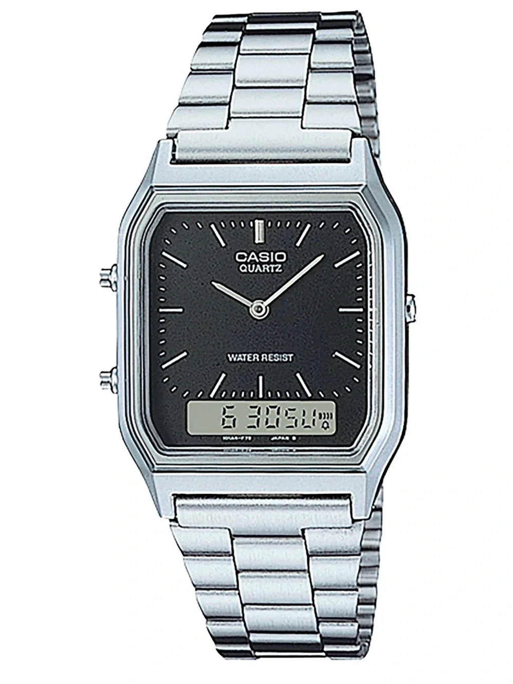 Casio Vintage Collection Unisex Analog Digital Stainless Steel Watch 29.8mm
